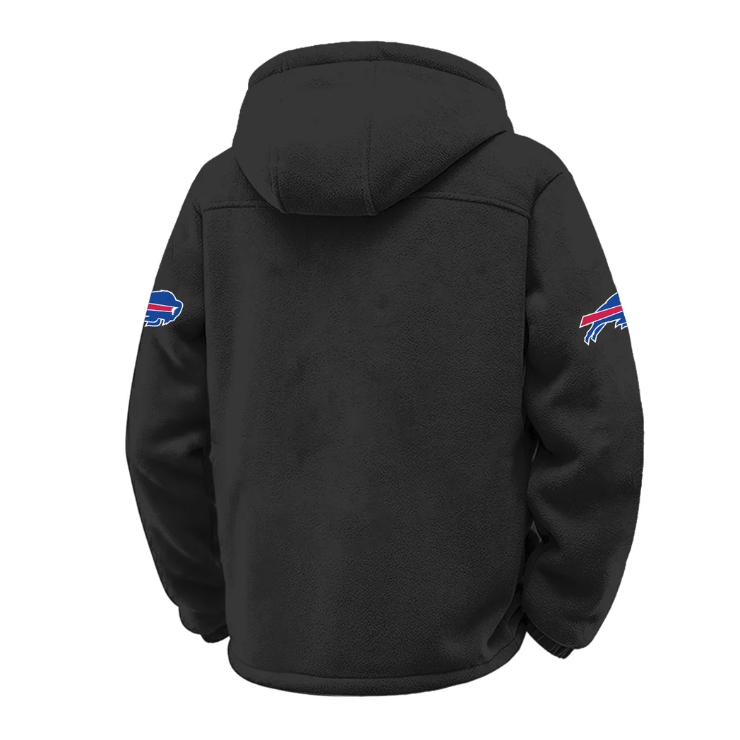 Blue Crew Winter Fleece Jacket, Extreme Cold Fleece Coat HVN1453BB - Black - Image 3