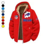 Blue Crew Winter Fleece Jacket, Extreme Cold Fleece Coat HVN1453BB - red