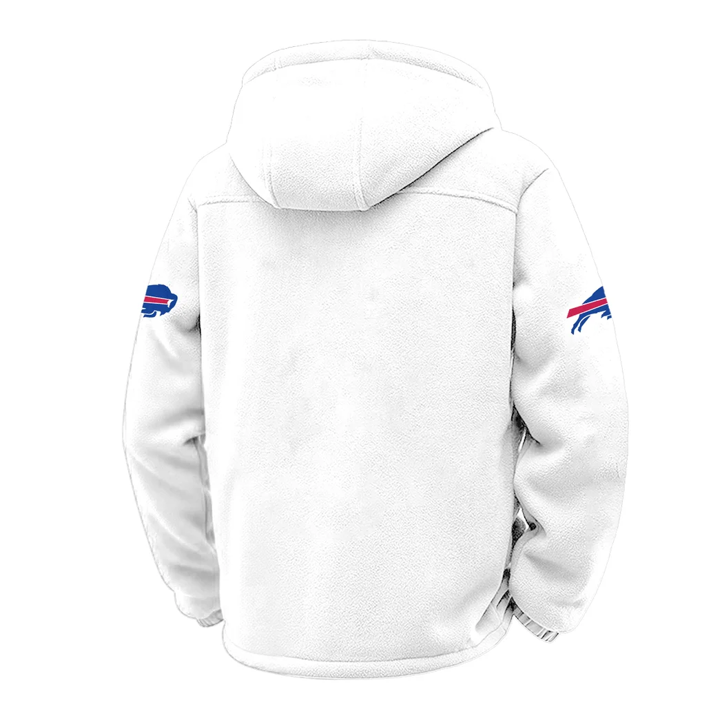 Blue Crew Winter Fleece Jacket, Extreme Cold Fleece Coat HVN1453BB - White - Image 3