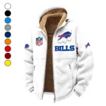 Blue Crew Winter Fleece Jacket, Extreme Cold Fleece Coat HVN1453BB - White