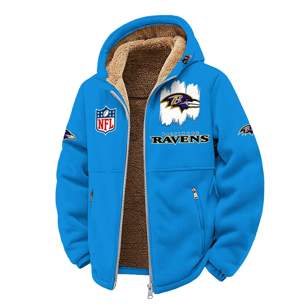 Black Talons Winter Fleece Jacket, Insulated Sport Hoody HVN1453BR - cyan - Image 2