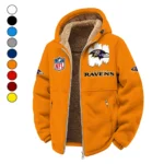 Black Talons Winter Fleece Jacket, Insulated Sport Hoody HVN1453BR - Orange