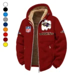 Black Talons Winter Fleece Jacket, Insulated Sport Hoody HVN1453BR - Wine