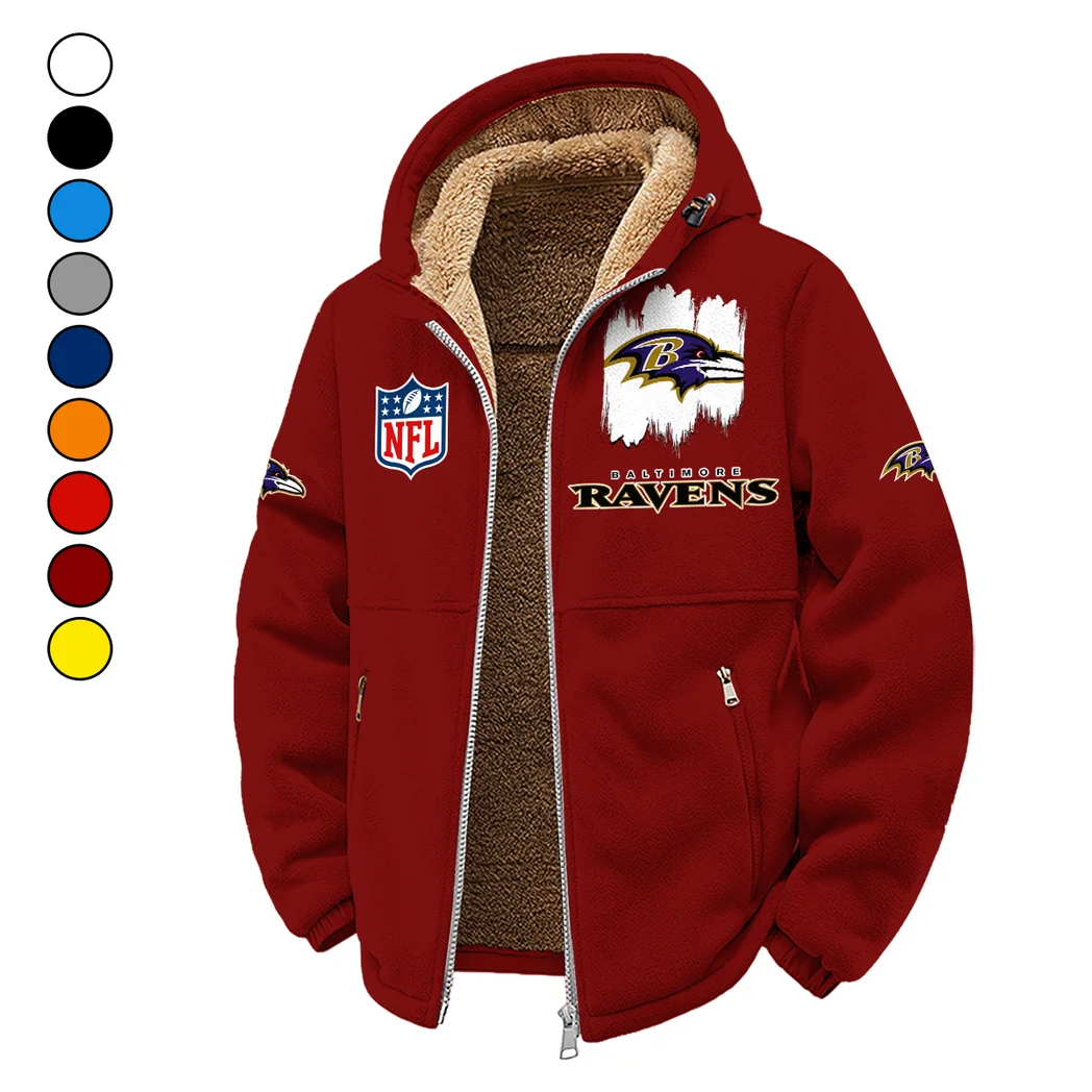 Black Talons Winter Fleece Jacket, Insulated Sport Hoody HVN1453BR - Wine