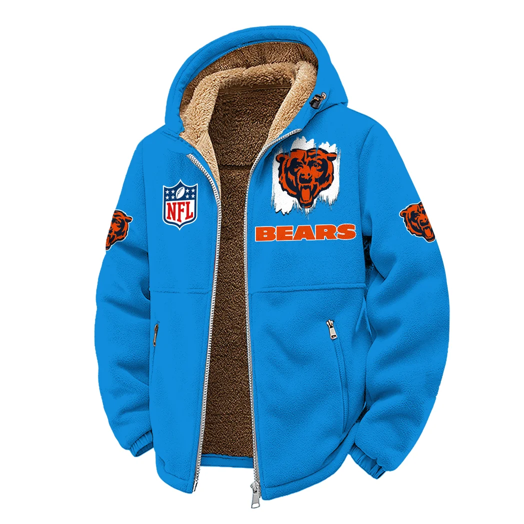 Navy Pride Winter Fleece Jacket, Sub-Zero Fleece Jacket HVN1453CB - cyan - Image 2