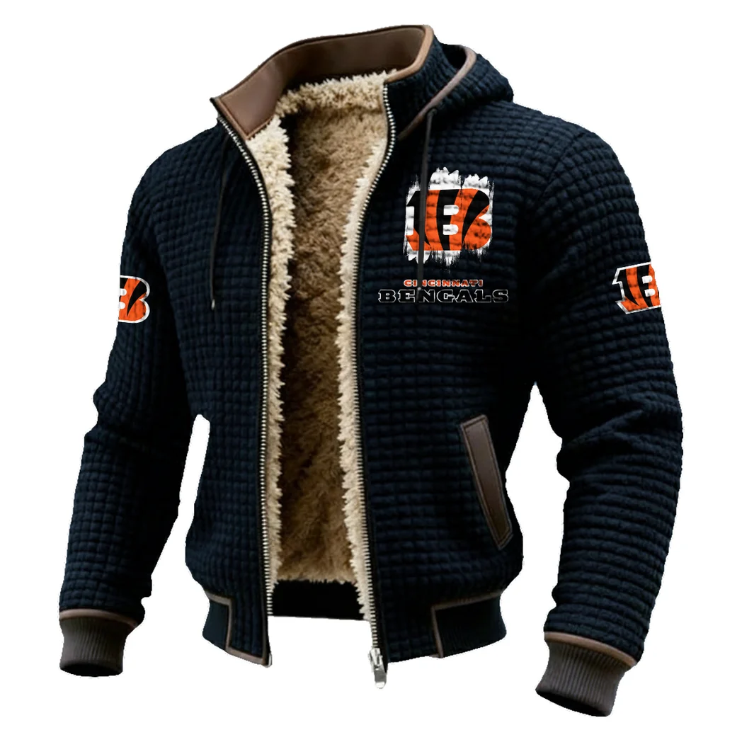 Fan Roar Squad Fleece-Lined Hooded Jacket, All-Mountain Hooded Fleece HVN1453CI - Black - Image 2