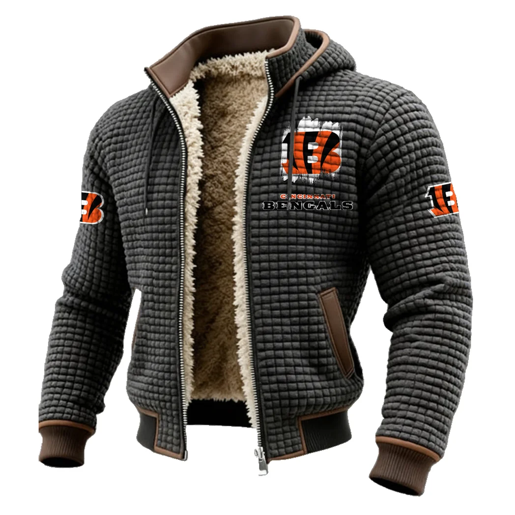 Fan Roar Squad Fleece-Lined Hooded Jacket, All-Mountain Hooded Fleece HVN1453CI - Grey - Image 2