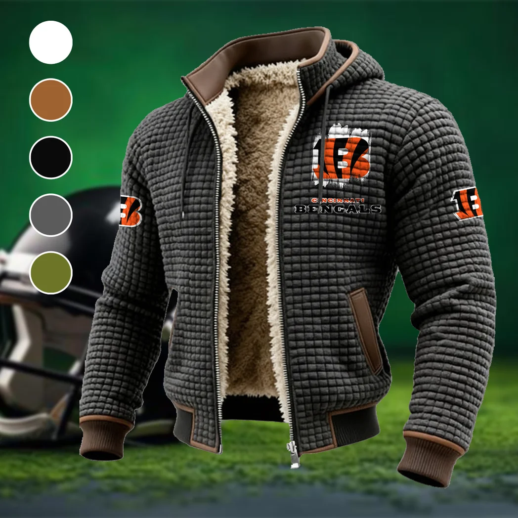 Fan Roar Squad Fleece-Lined Hooded Jacket, All-Mountain Hooded Fleece HVN1453CI - Grey
