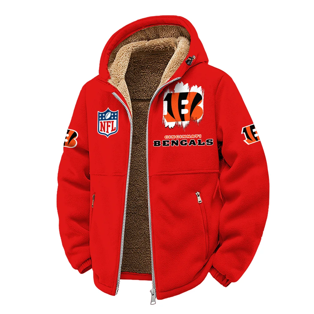 Fan Roar Squad Winter Fleece Jacket, Deep Winter Comfort Fleece HVN1453CI - red - Image 2