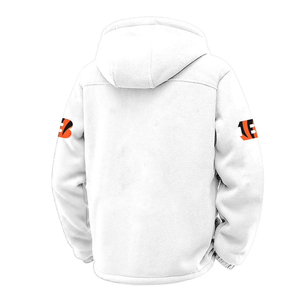 Fan Roar Squad Winter Fleece Jacket, Deep Winter Comfort Fleece HVN1453CI - White - Image 3