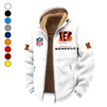 Fan Roar Squad Winter Fleece Jacket, Deep Winter Comfort Fleece HVN1453CI - White