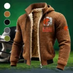 Furry Army Fleece-Lined Hooded Jacket, Alpine Ascent Hooded Jacket HVN1453CL - brown