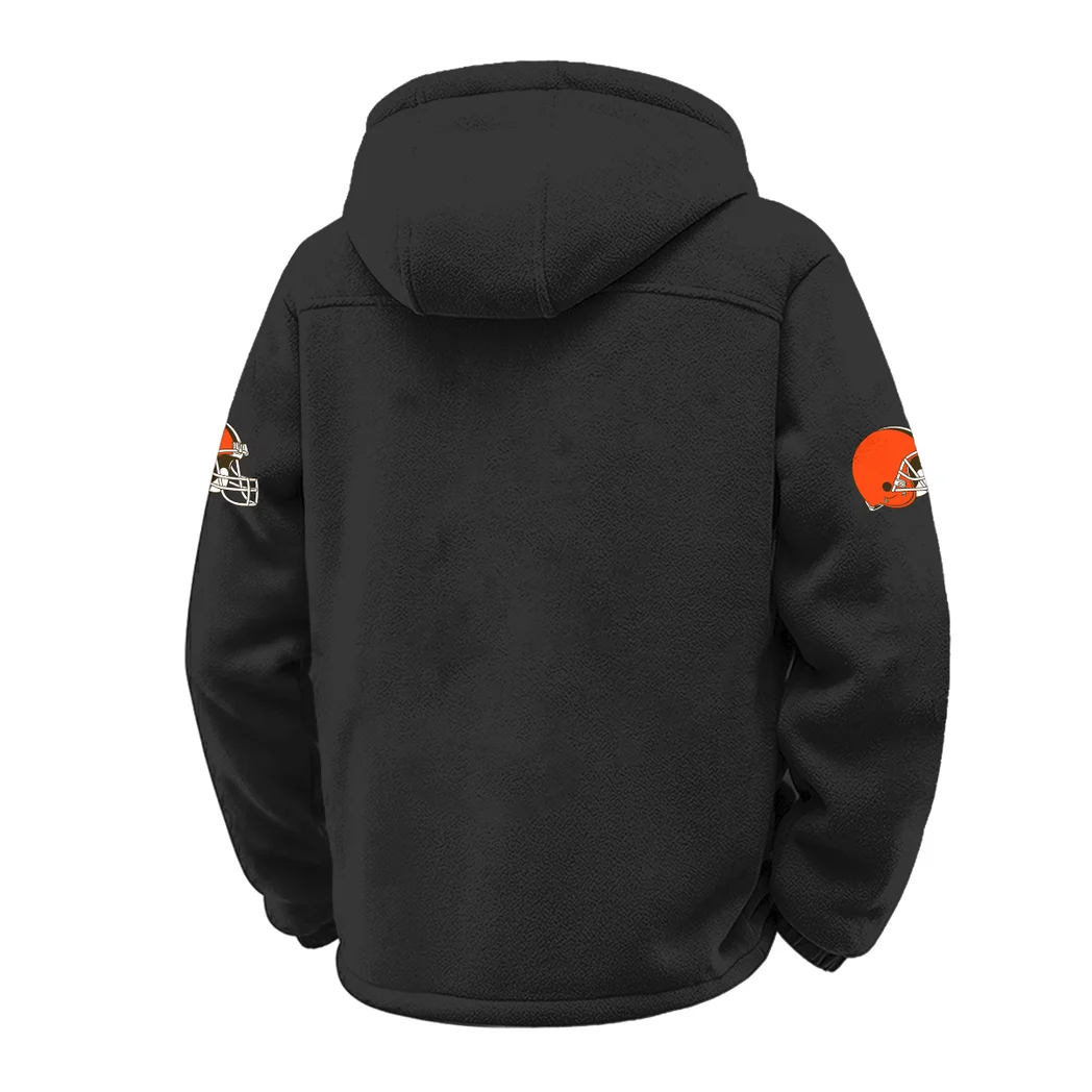 Furry Army Winter Fleece Jacket, Polar Climate Fleece HVN1453CL - Black - Image 3