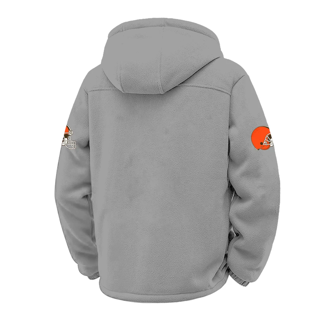 Furry Army Winter Fleece Jacket, Polar Climate Fleece HVN1453CL - Grey - Image 3