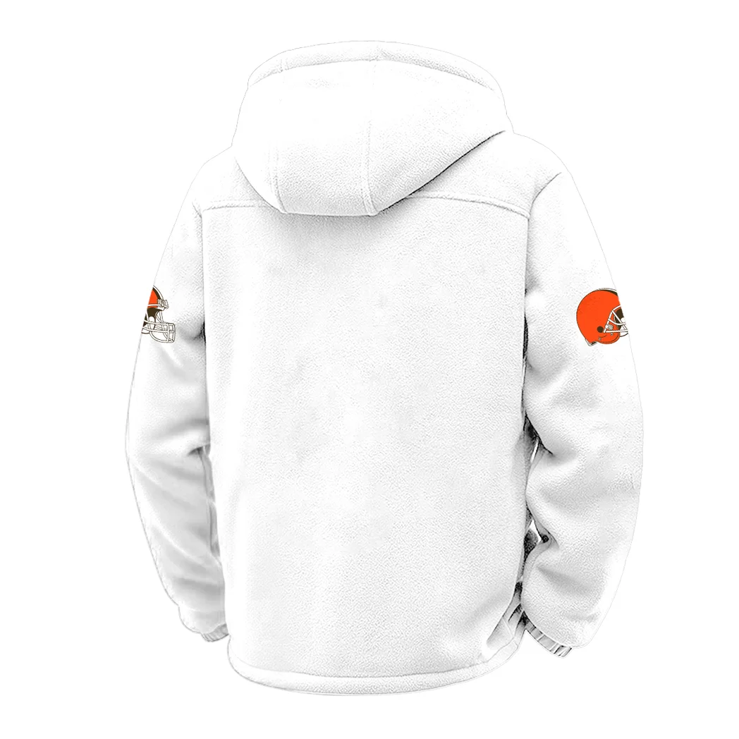 Furry Army Winter Fleece Jacket, Polar Climate Fleece HVN1453CL - White - Image 3