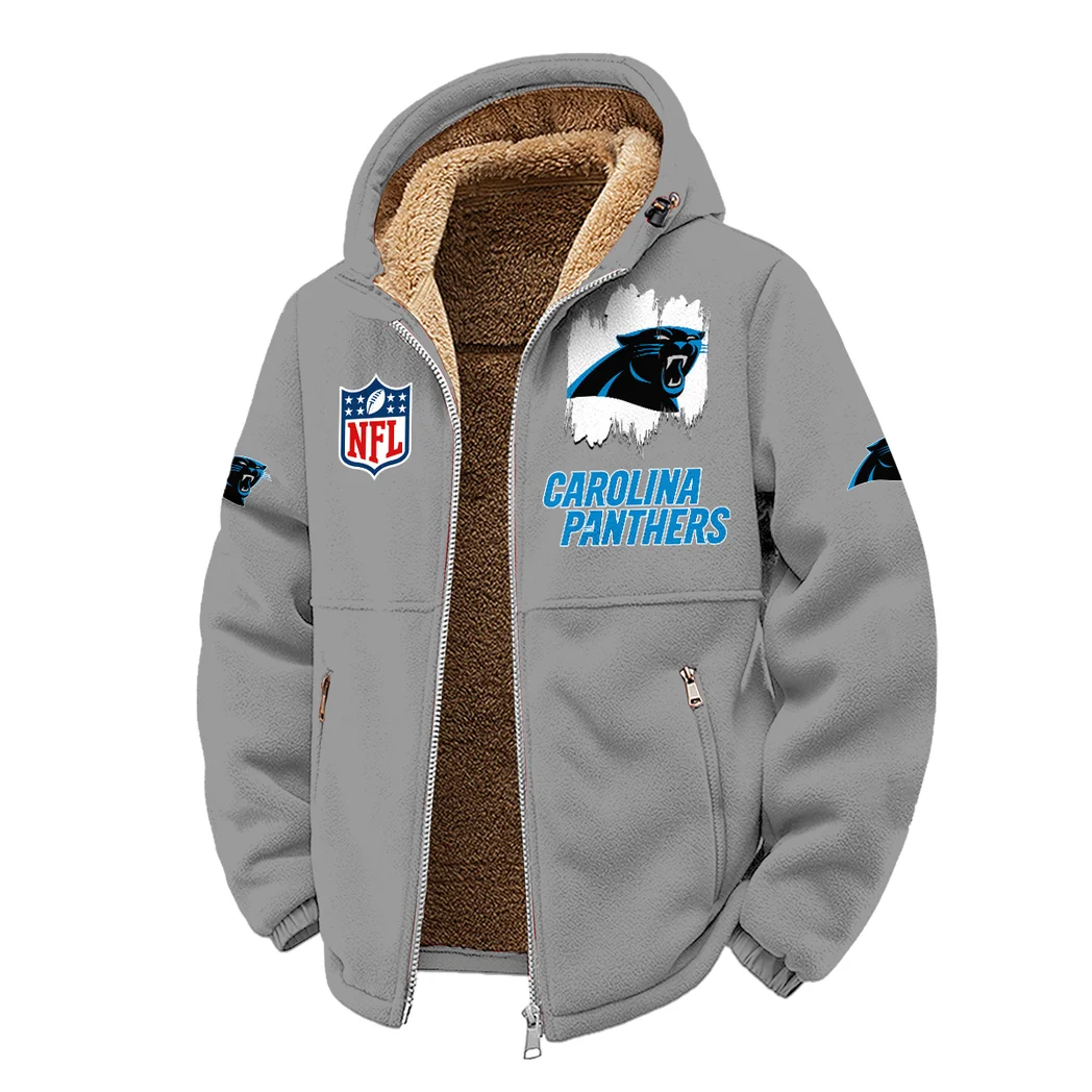 Match Day Prowlers Winter Fleece Jacket, Essential Winter Warmth HVN1453CP - Grey - Image 2