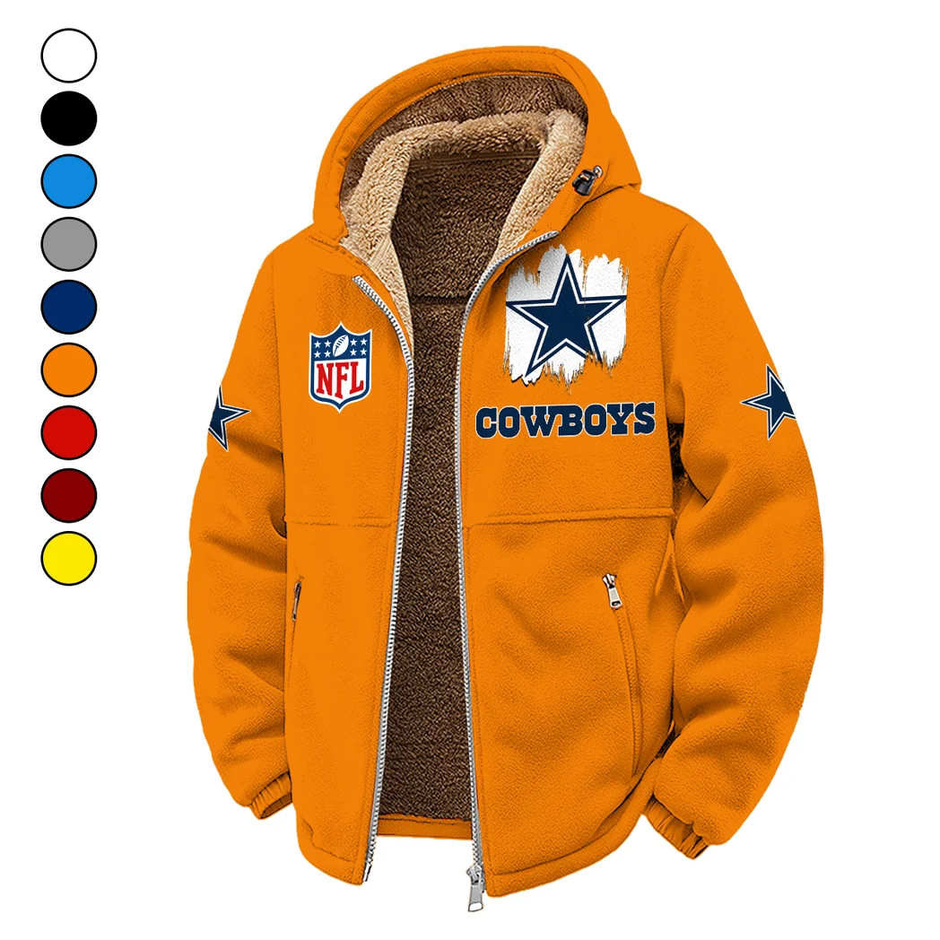 Fan Lone Squad Winter Fleece Jacket, Heavy-Duty Cold Fleece HVN1453DC - Orange