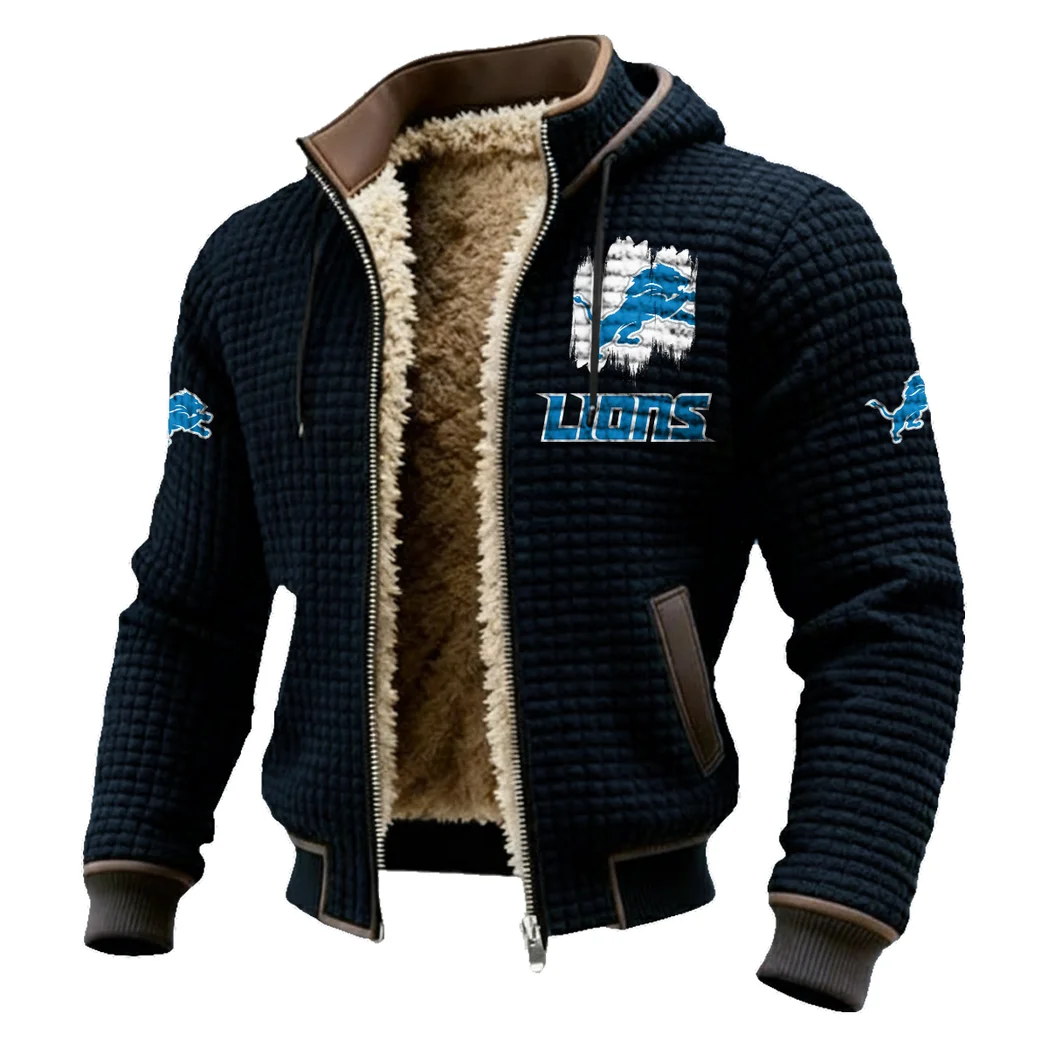 Match Day Prowlers Fleece-Lined Hooded Jacket, Elite Athlete Winter Jacket HVN1453DL - Black - Image 2