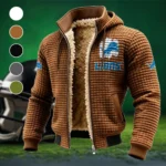 Match Day Prowlers Fleece-Lined Hooded Jacket, Elite Athlete Winter Jacket HVN1453DL - brown