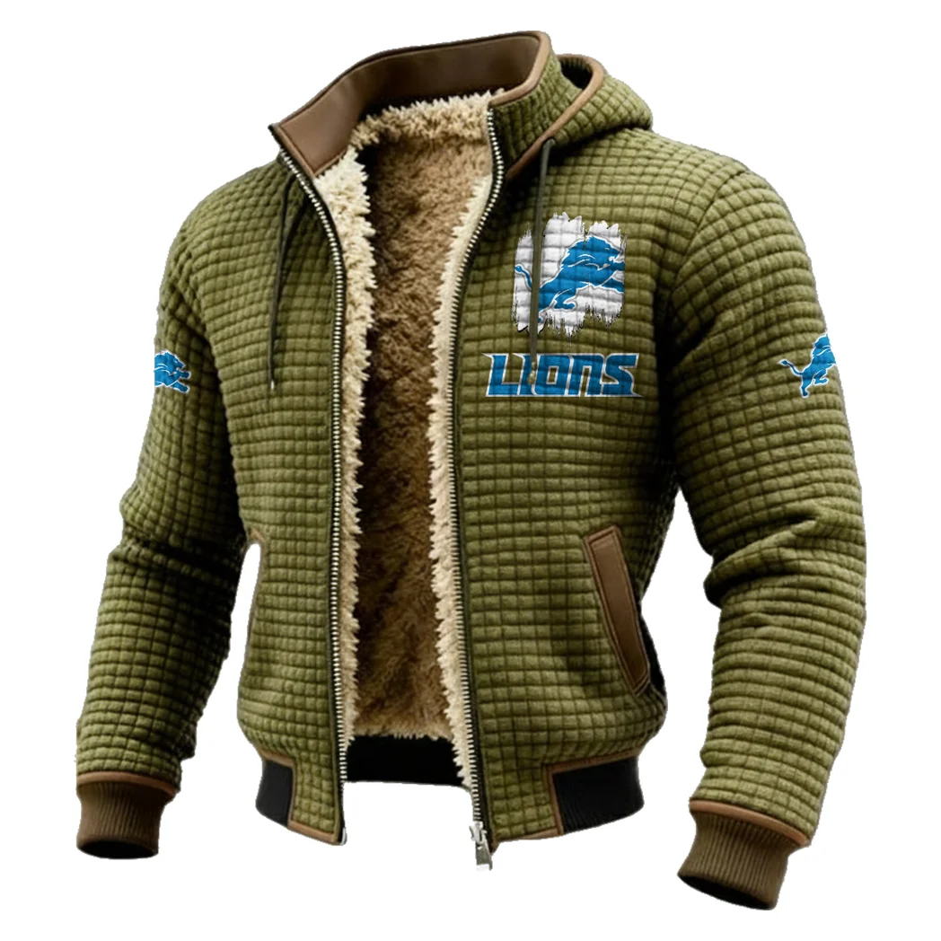 Match Day Prowlers Fleece-Lined Hooded Jacket, Elite Athlete Winter Jacket HVN1453DL - Green - Image 2