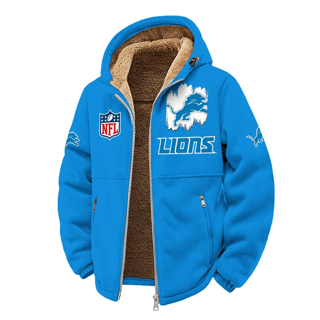 Match Day Prowlers Winter Fleece Jacket, High-Performance Trail Jacket HVN1453DL - cyan - Image 2