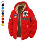 Football Green Crew Winter Fleece Jacket, Dynamic Winter Training Top HVN1453GP - red