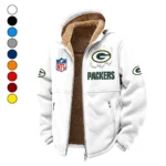 Football Green Crew Winter Fleece Jacket, Dynamic Winter Training Top HVN1453GP - White