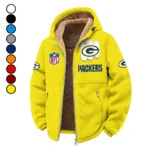 Football Green Crew Winter Fleece Jacket, Dynamic Winter Training Top HVN1453GP - Yellow