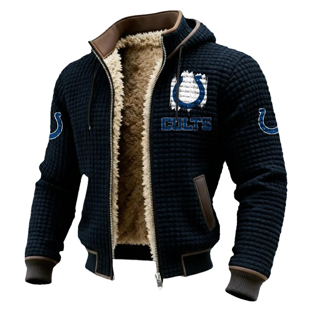 Match Day Stampede Fleece-Lined Hooded Jacket, Storm-Ready Fleece-Lined Coat HVN1453IC - Black - Image 2