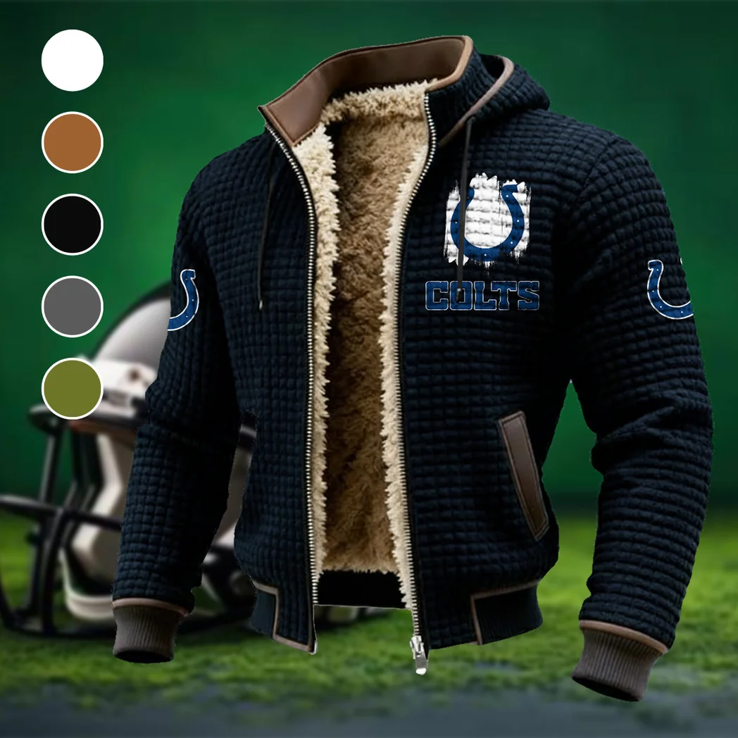 Match Day Stampede Fleece-Lined Hooded Jacket, Storm-Ready Fleece-Lined Coat HVN1453IC - Black