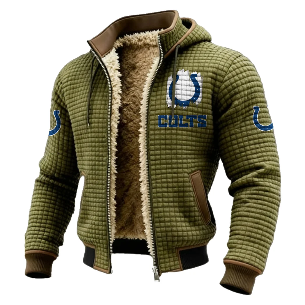 Match Day Stampede Fleece-Lined Hooded Jacket, Storm-Ready Fleece-Lined Coat HVN1453IC - Green - Image 2