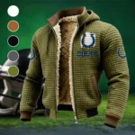 Match Day Stampede Fleece-Lined Hooded Jacket, Storm-Ready Fleece-Lined Coat HVN1453IC - Green