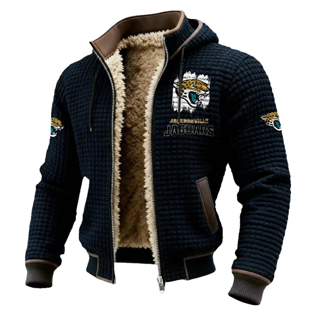 Fan Feline Squad Fleece-Lined Hooded Jacket, Arctic Protection Hooded Zip HVN1453JJ - Black - Image 2