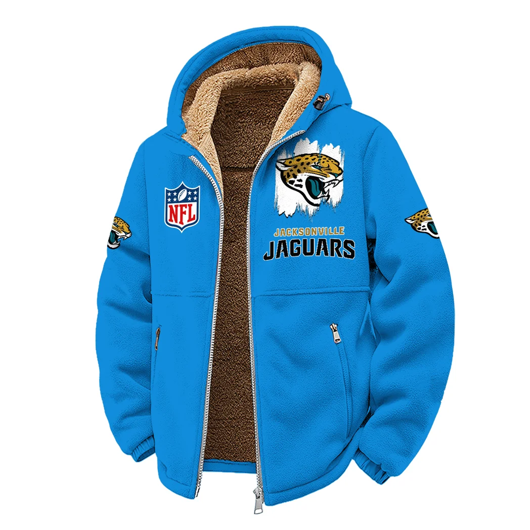 Fan Feline Squad Winter Fleece Jacket, Snow-Ready Active Fleece HVN1453JJ - cyan - Image 2