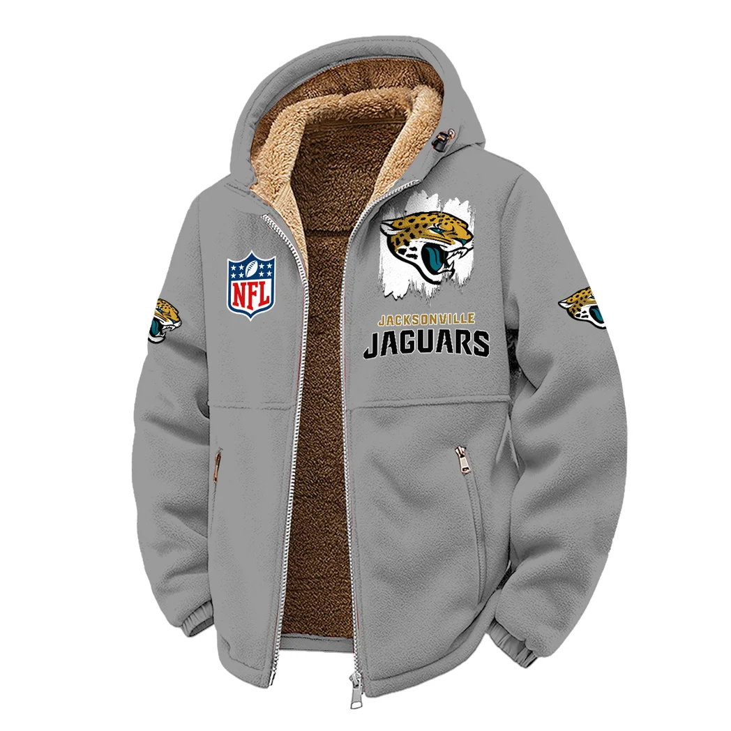 Fan Feline Squad Winter Fleece Jacket, Snow-Ready Active Fleece HVN1453JJ - Grey - Image 2
