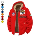 Fan Feline Squad Winter Fleece Jacket, Snow-Ready Active Fleece HVN1453JJ - red