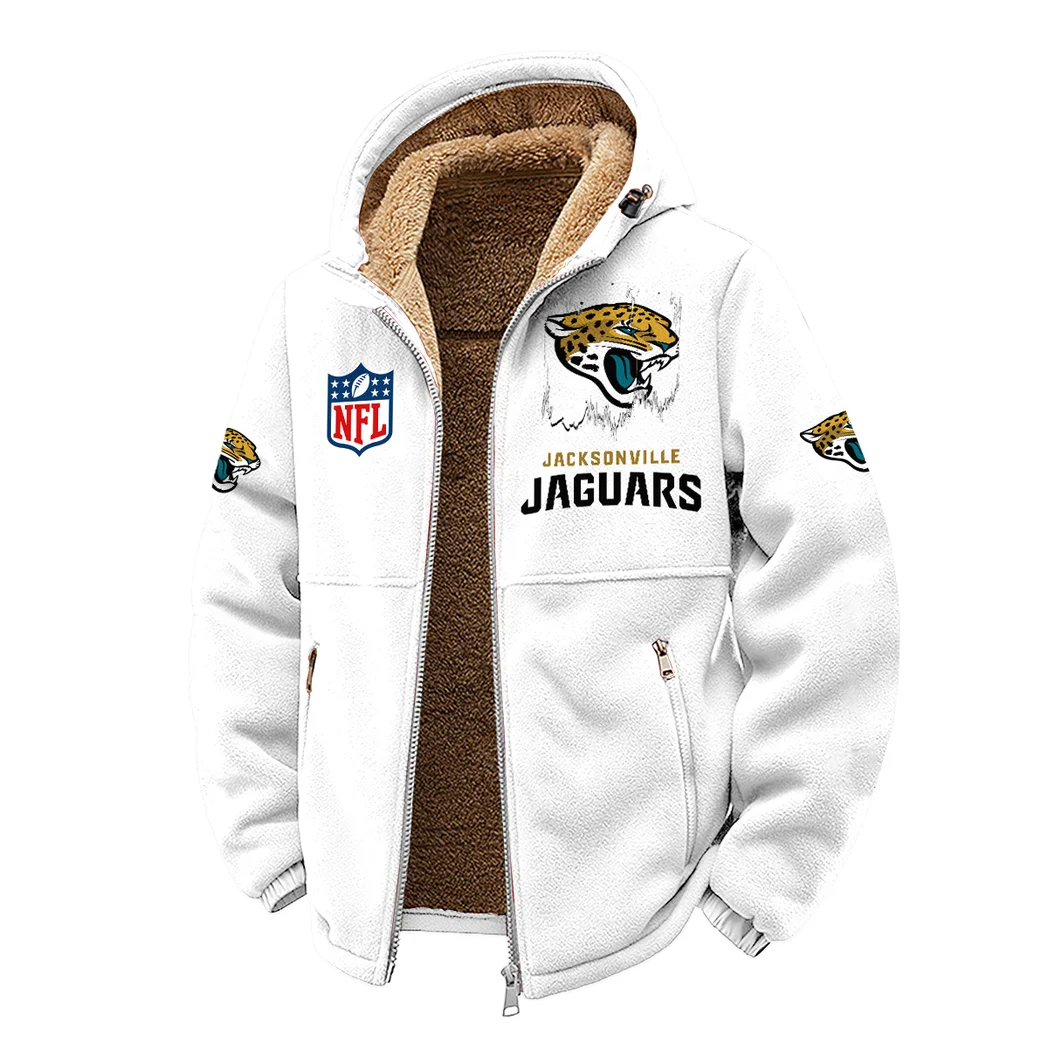 Fan Feline Squad Winter Fleece Jacket, Snow-Ready Active Fleece HVN1453JJ - White - Image 2