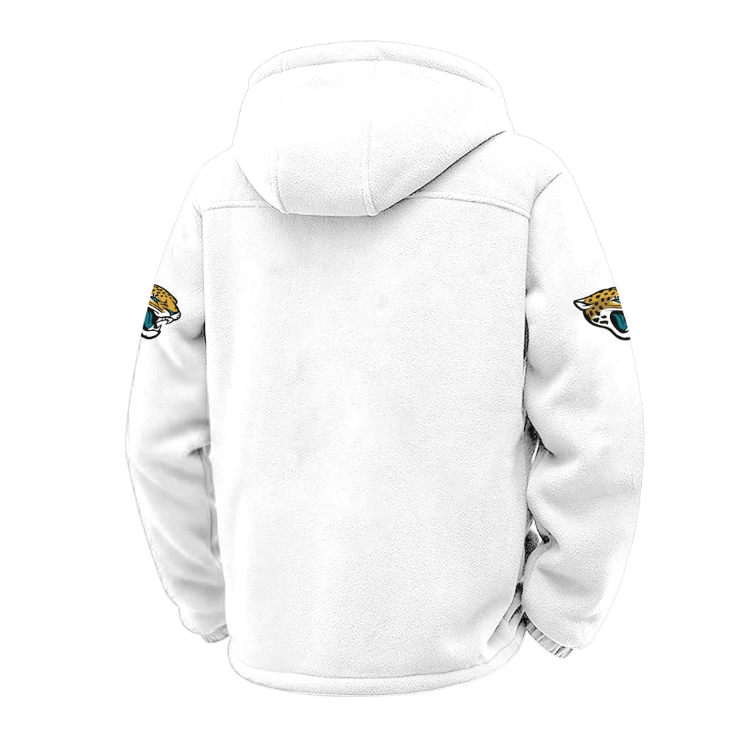 Fan Feline Squad Winter Fleece Jacket, Snow-Ready Active Fleece HVN1453JJ - White - Image 3