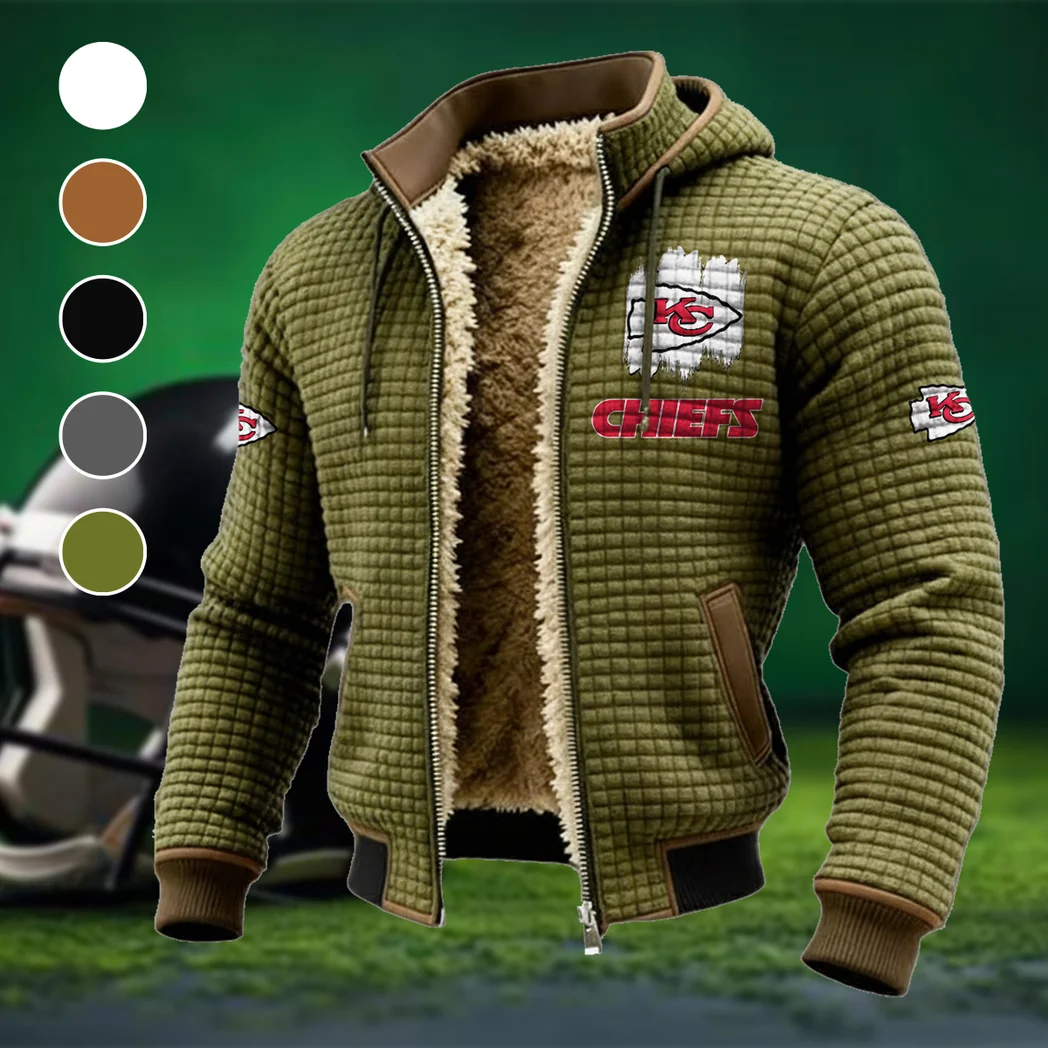 Midnight Rams Fleece-Lined Hooded Jacket, Elemental Guard Sport Jacket HVN1453KC - Green