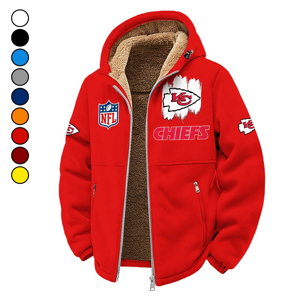 Midnight Rams Winter Fleece Jacket, All-Mountain Sport Jacket HVN1453KC - red