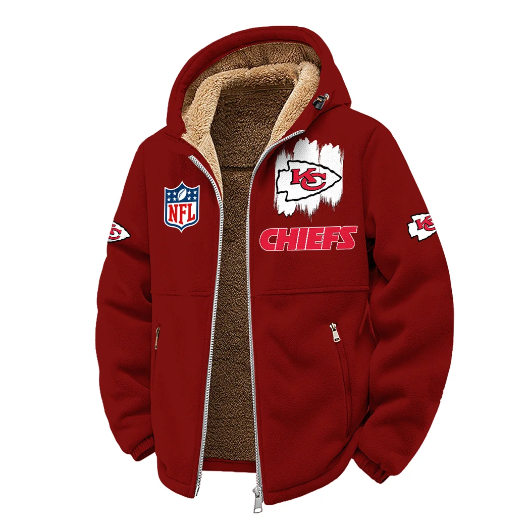 Midnight Rams Winter Fleece Jacket, All-Mountain Sport Jacket HVN1453KC - Wine - Image 2