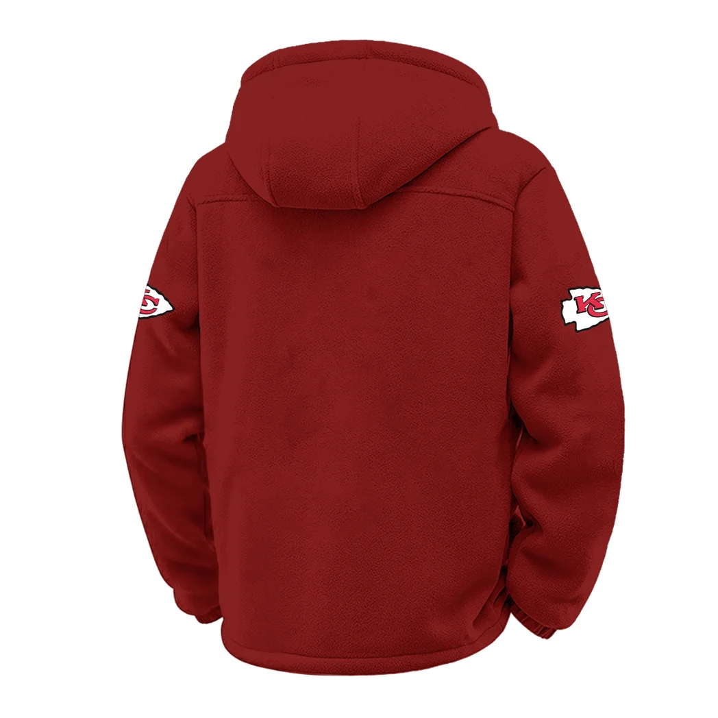 Midnight Rams Winter Fleece Jacket, All-Mountain Sport Jacket HVN1453KC - Wine - Image 3