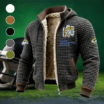 LA Squad Fleece-Lined Hooded Jacket, Water-Resistant Thermal Hoody HVN1453LA - Grey