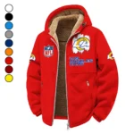 LA Squad Winter Fleece Jacket, Cold Weather Hiking Fleece HVN1453LA - red