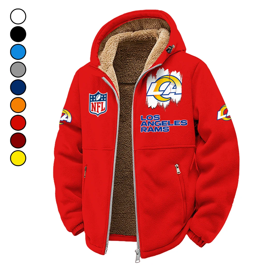 LA Squad Winter Fleece Jacket, Cold Weather Hiking Fleece HVN1453LA - red