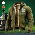 Electric Army Fleece-Lined Hooded Jacket, Sub-Zero Fleece-Lined Shield HVN1453LC - Green