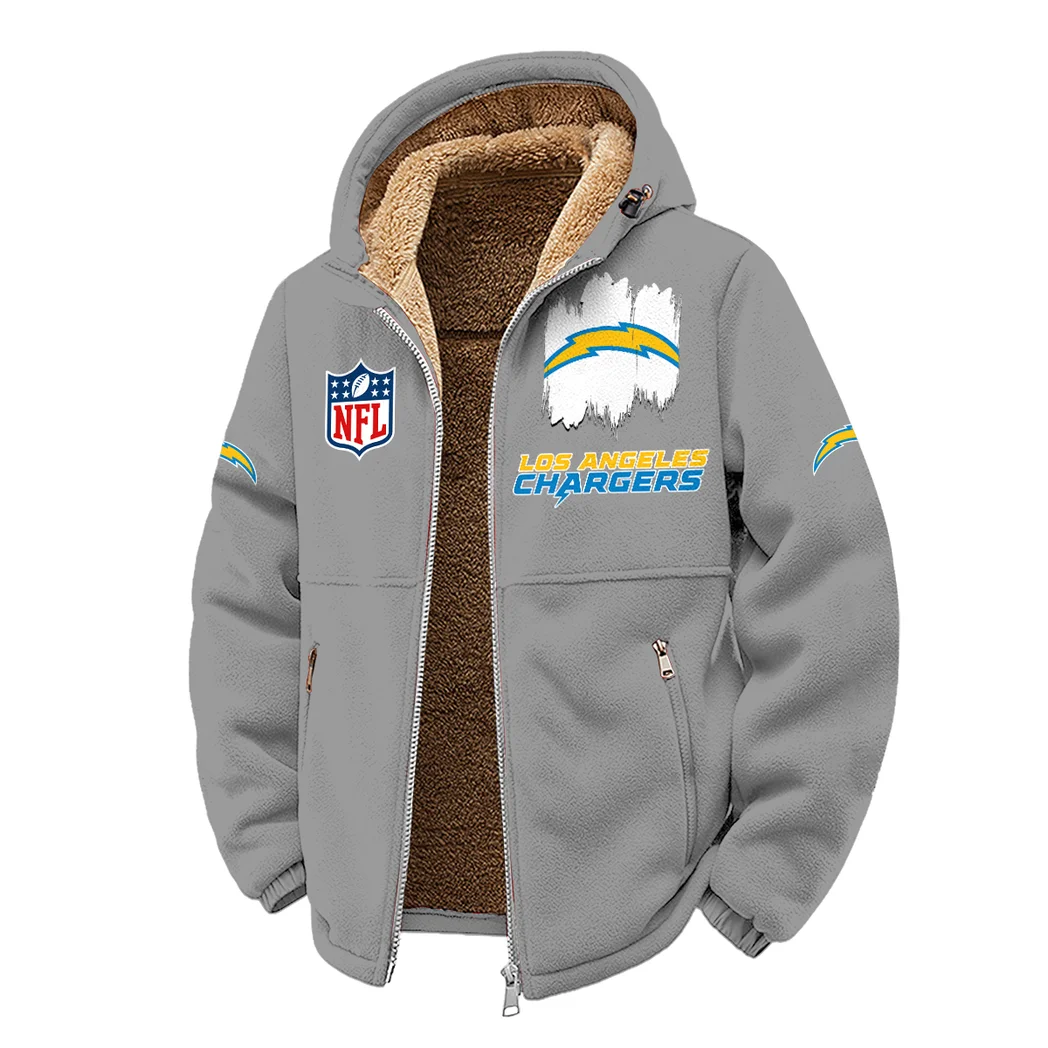 Electric Army Winter Fleece Jacket, Cross-Training Thermal Zip HVN1453LC - Grey - Image 2
