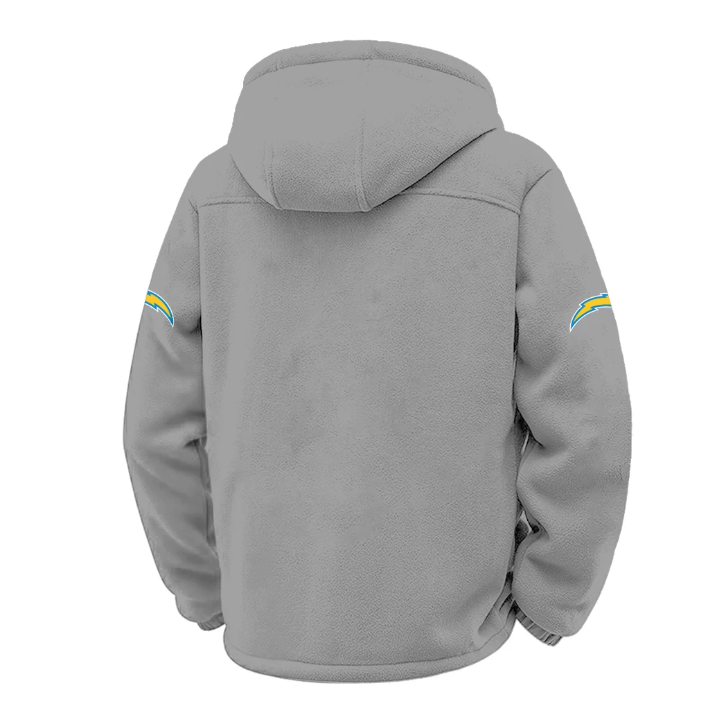 Electric Army Winter Fleece Jacket, Cross-Training Thermal Zip HVN1453LC - Grey - Image 3