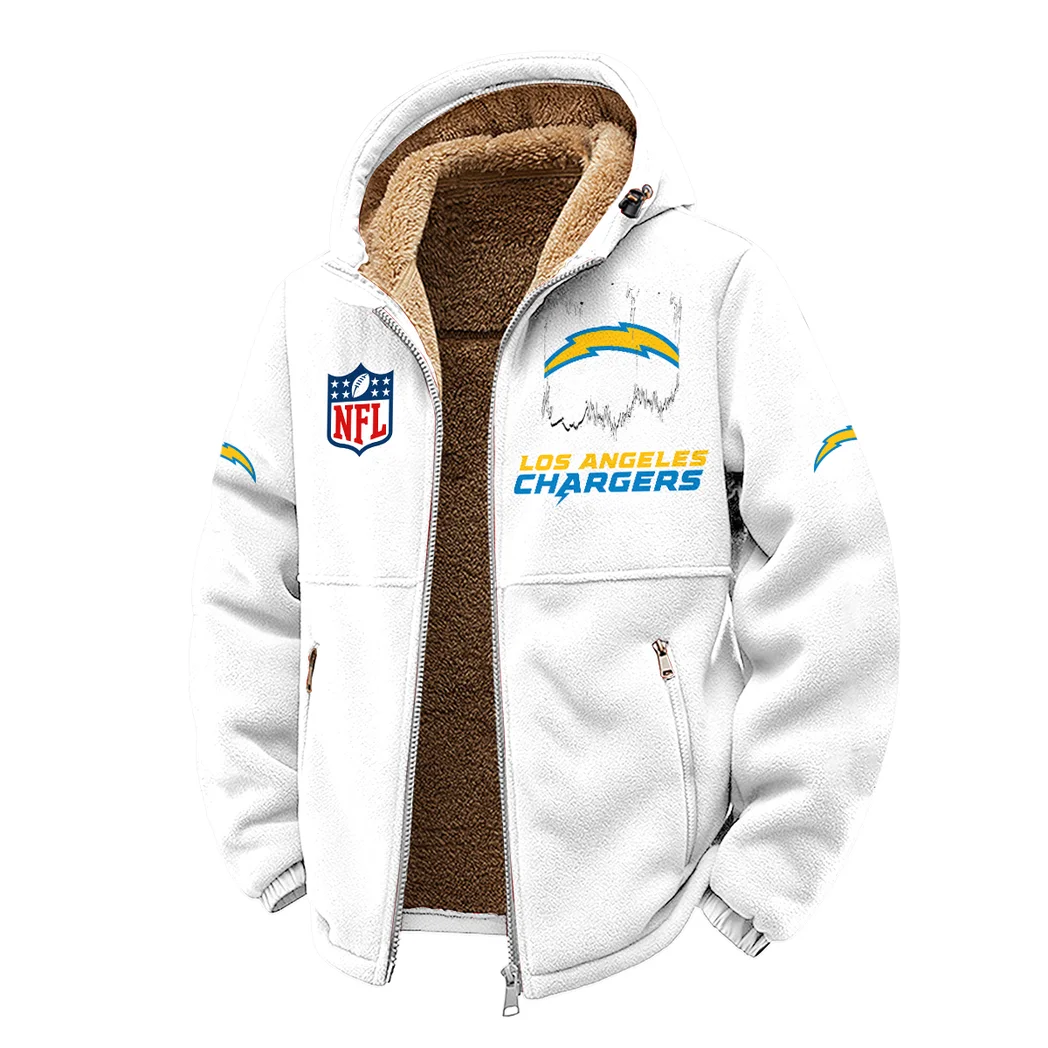 Electric Army Winter Fleece Jacket, Cross-Training Thermal Zip HVN1453LC - White - Image 2