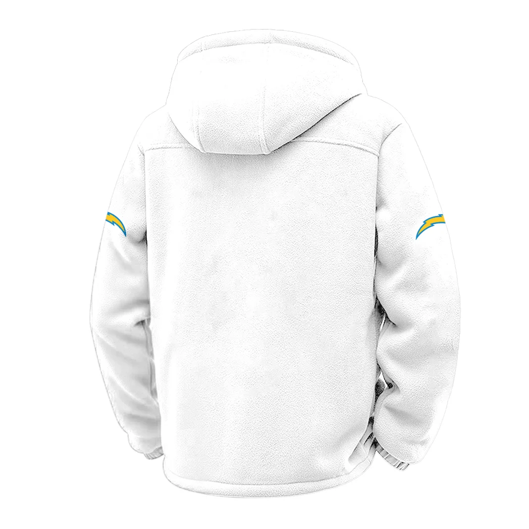 Electric Army Winter Fleece Jacket, Cross-Training Thermal Zip HVN1453LC - White - Image 3